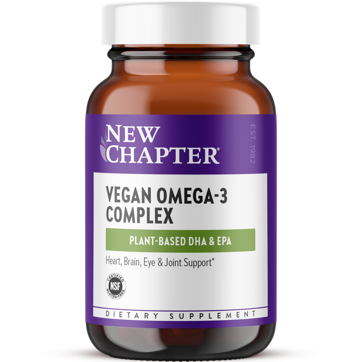 New Chapter Vegan DHA, EPA, and DPA Supplement- Vegan Omega-3 Complex- 30 Vegan Softgels