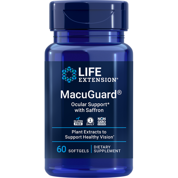 Life Extension MacuGuard Ocular Support with Saffron 60 softgels