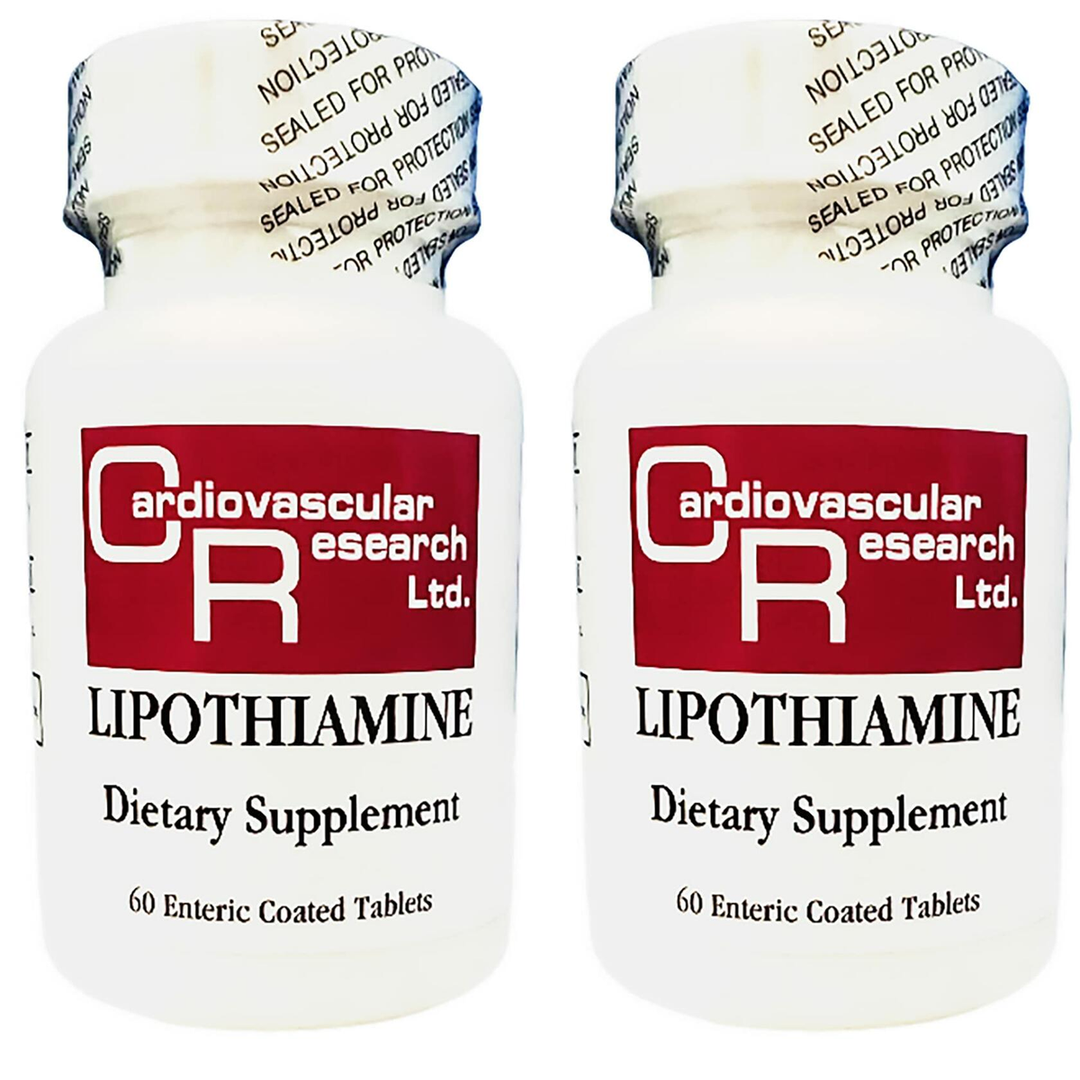 Cardiovascular Research Lipothiamine B Supplement 120 Tablets - Vitamin B1 Now with Alpha Lipoic Acid - 2 X 60 Count
