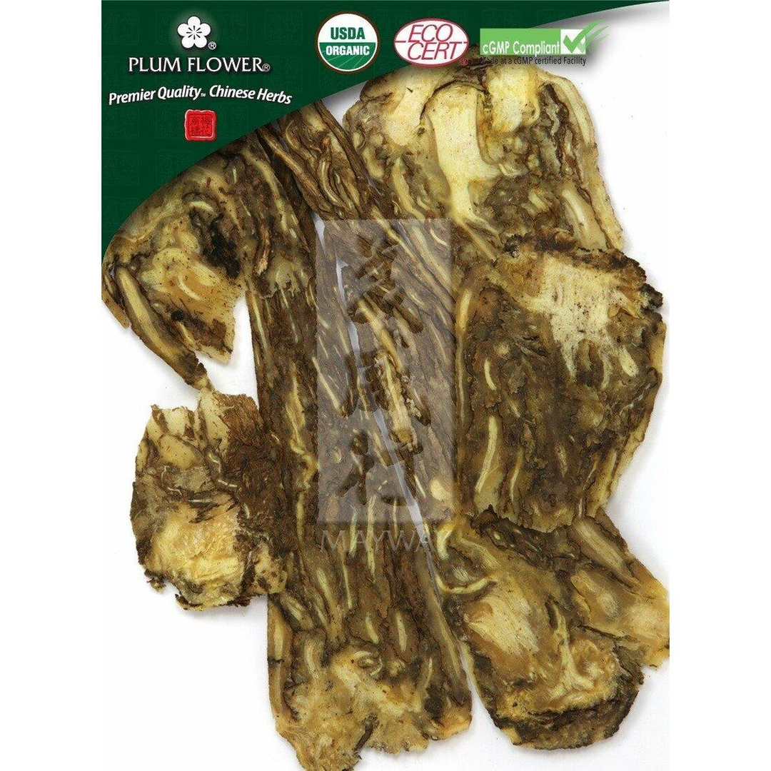 Dang Gui Pian, unsulfured- Certified Organic Angelica sinensis root- sliced Plum Flower500 g/bag