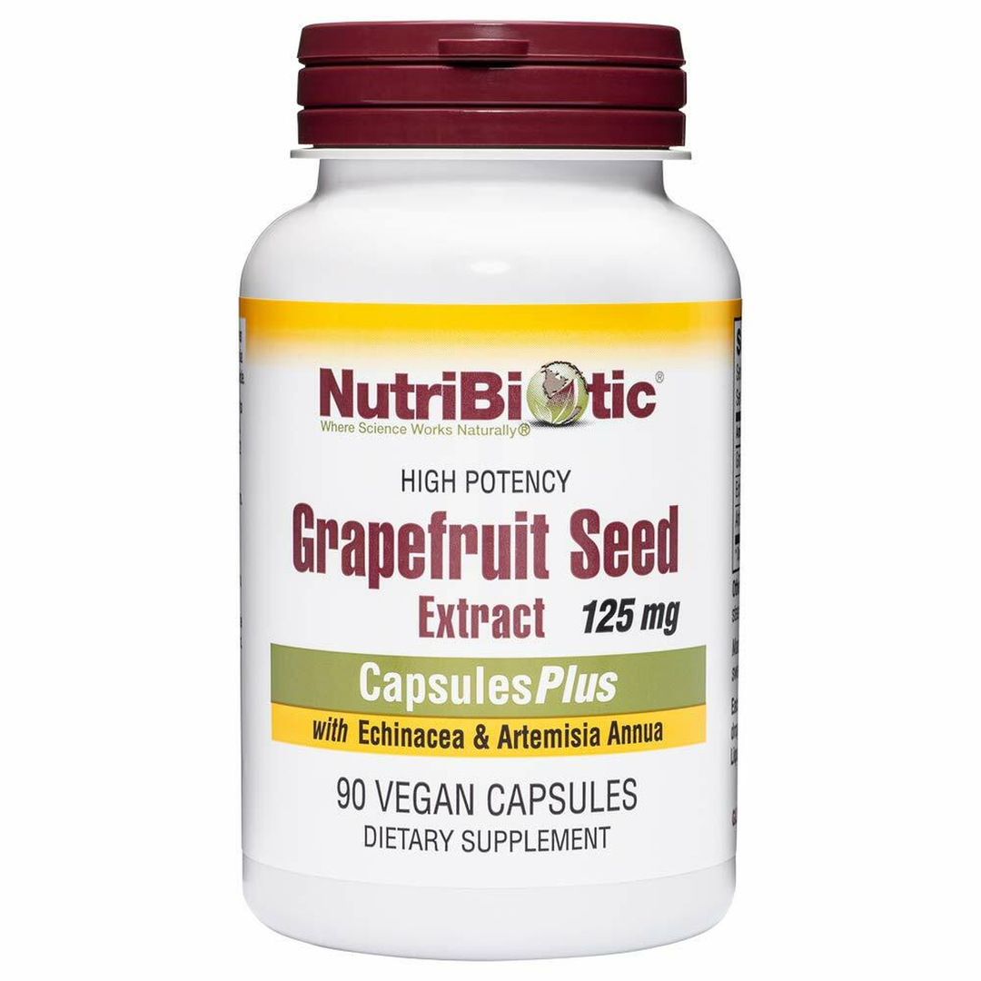 NutriBiotic Grapefruit Seed Extract CapsulesPlus, 125 mg of GSE, 90 Count
