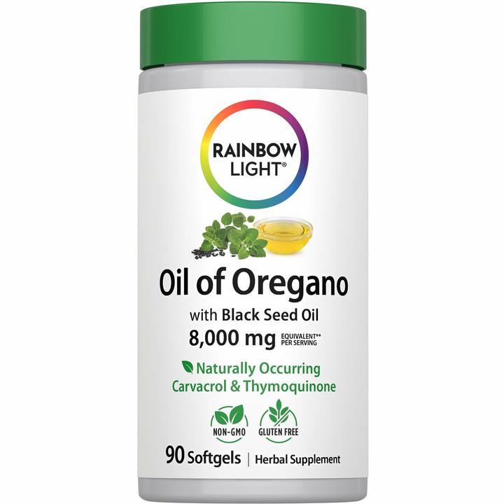 Rainbow Light Oil of Oregano with Black Seed Oil 90 Softgels