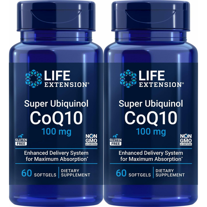 Life Extension Super Ubiquinol CoQ10 100 mg, 60 softgels (Pack of 2)
