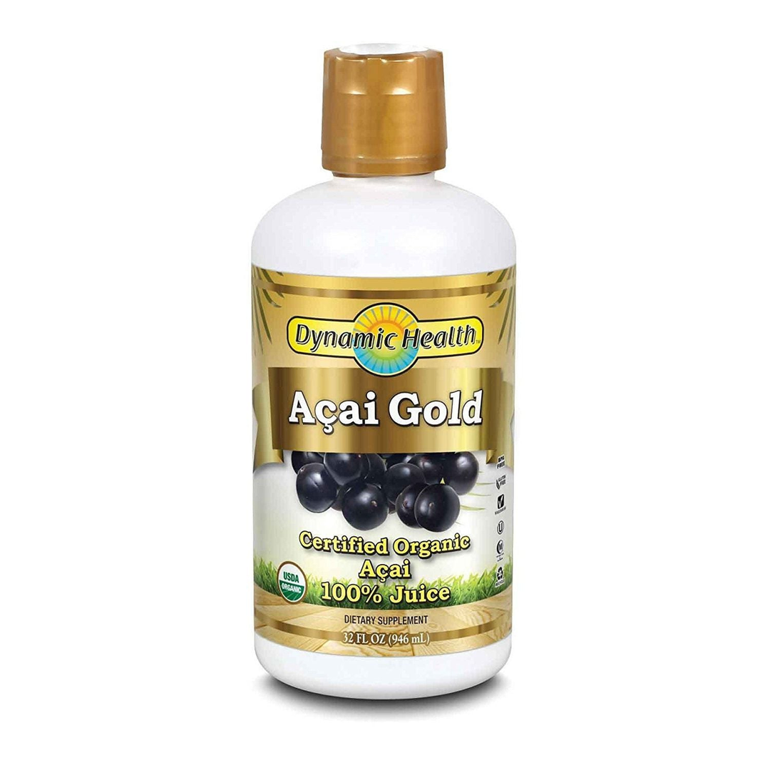 Acai Gold 100% Organic Dynamic Health 32 oz Liquid
