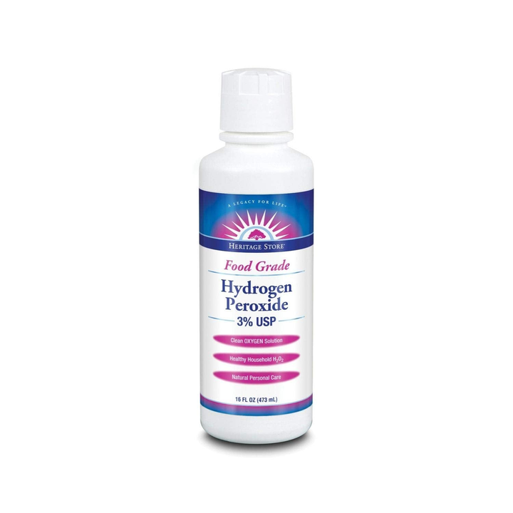 Heritage Store Heritage Store Hydrogen Peroxide 3%, Liquid, Fragrance Free (btl-plastic) 16oz, 16 Fluid Ounce