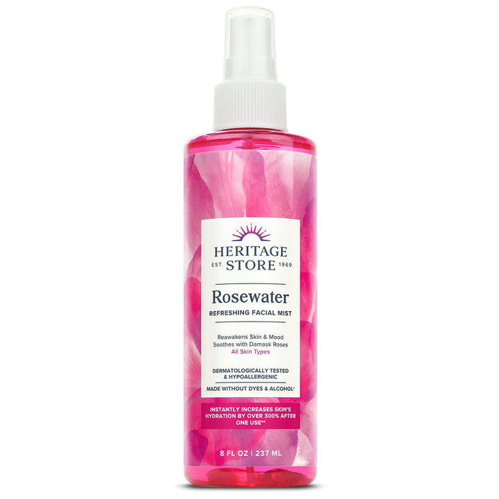 Heritage Store Moisturizing Mist, Plumeria Flower Water with Atomizer, 8 Ounce