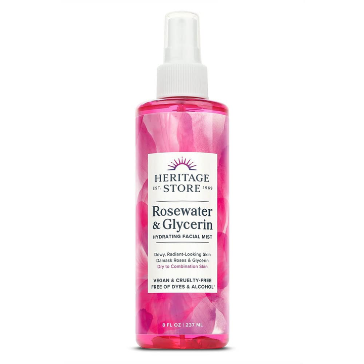 Heritage Rosewater &amp; Glycerin with Atomizer - 8 Oz, 2 Pack