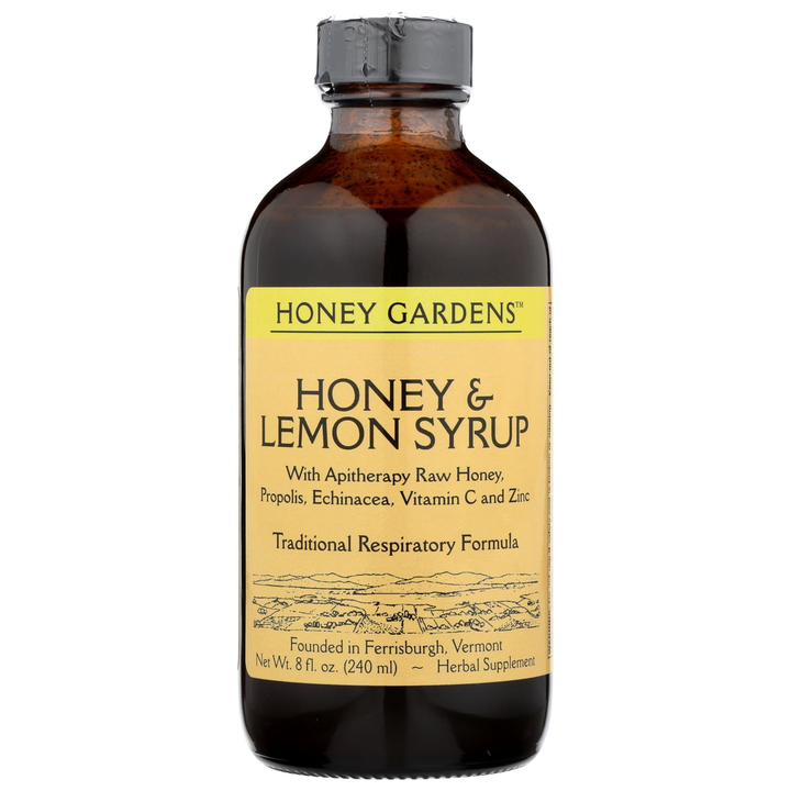 ZAND Lemon and Honey Syrup with 170 mg of Vitamin C and 3 mg of Zinc, Apitherapy Formula Includes Raw Honey, Organic Apple Cider Vinegar, Echinacea Blend, Rose Hips and More, 8 FL. OZ. 48 Servings