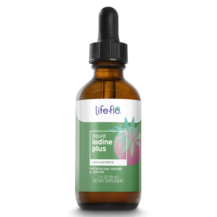 Life-flo Liquid Iodine Plus 150 mcg, Iodine Supplement for Thyroid Support, Healthy Energy &amp; Metabolism Formula with Iodine &amp; Potassium Iodide (Unflavored)