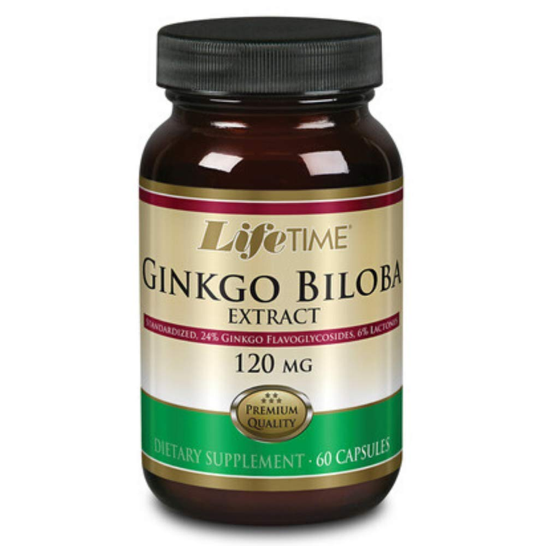 LIFETIME Ginkgo Biloba Extract, Capsule (Btl-Glass) 120mg 60ct