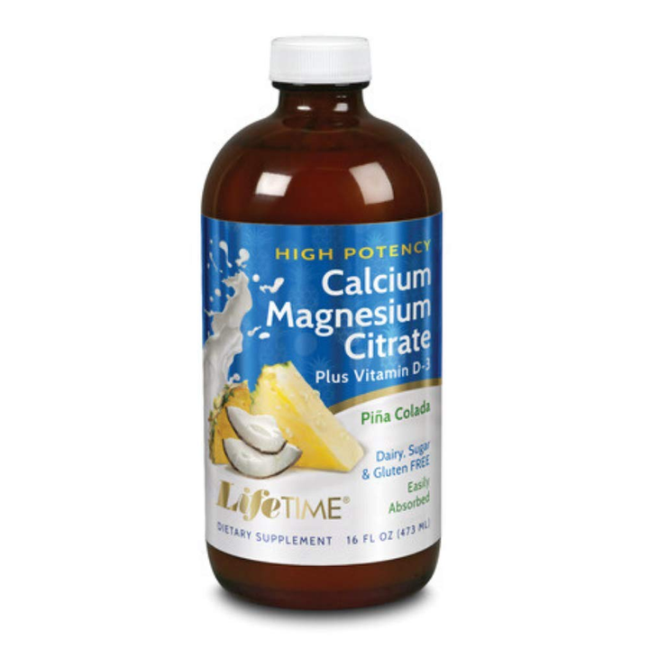 LifeTime Cal Mag Citrate Hi-Potency, No Sugar, Pina Colada 16 oz