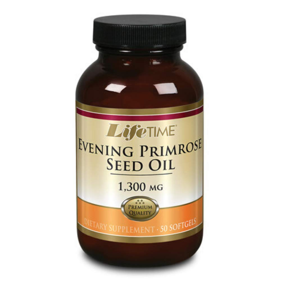 LIFETIME Evening Primrose Oil, Softgel (Btl-Glass) 1300mg 50ct