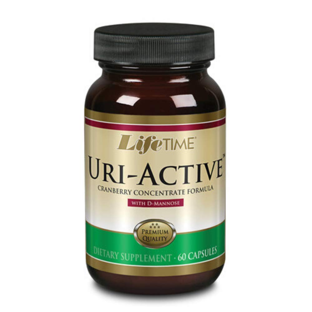 LIFETIME Uri-Active w/D-Mannose & Cranberry, Veg Cap (Btl-Glass) 60ct