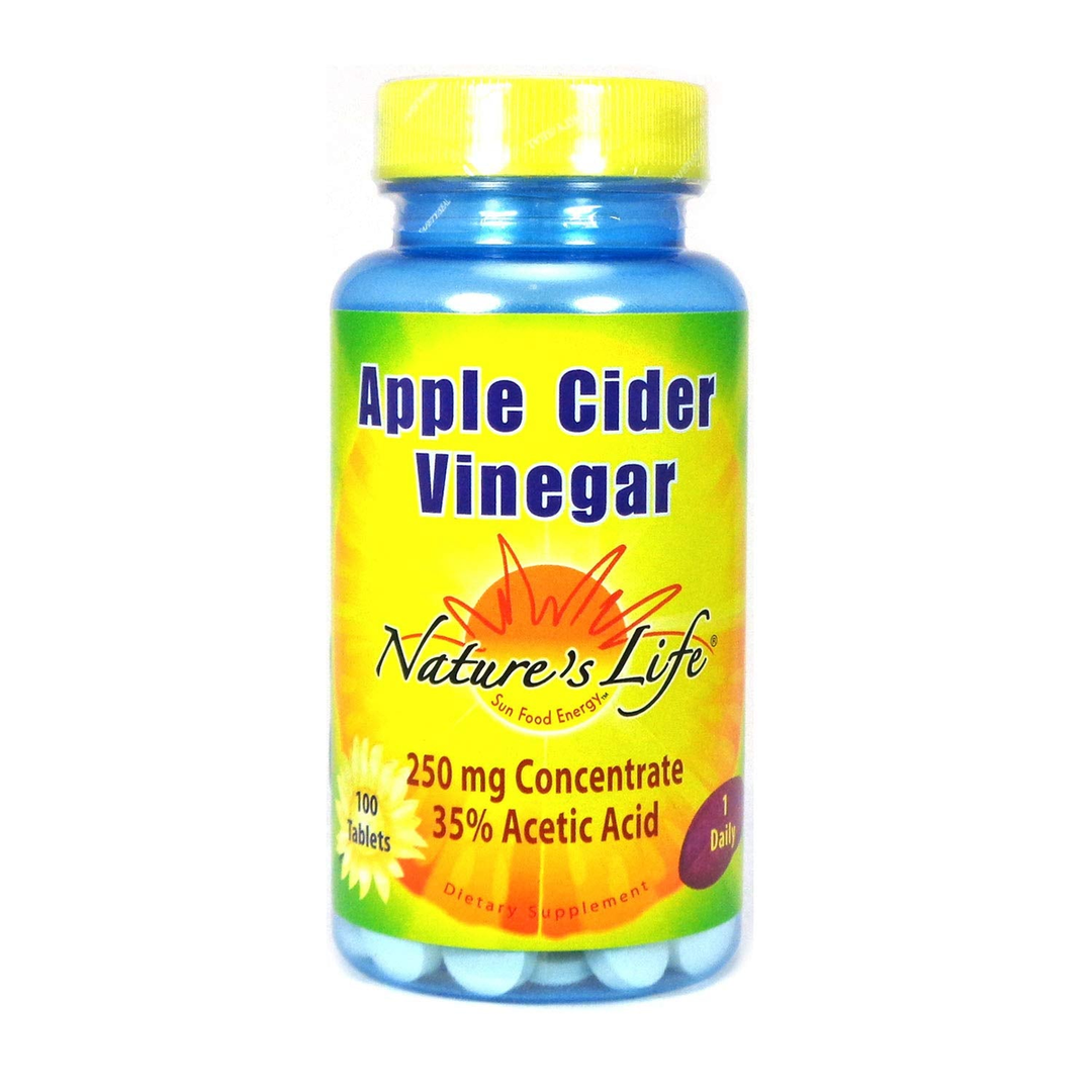 Nature's Life Apple Cider Vinegar Tablets, 250 Mg, 100 Count (3 Pack)