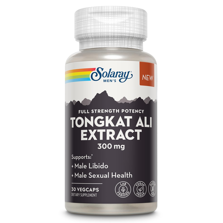 SOLARAY Tongkat Ali Extract 300mg, Sexual Supplements for Men, Tongkat Ali for Men Supports Male Enhancement and Libido, Vegan, Gluten-Free, Made Without Soy, 60-Day Guarantee, 30 Servings, 30 VegCaps