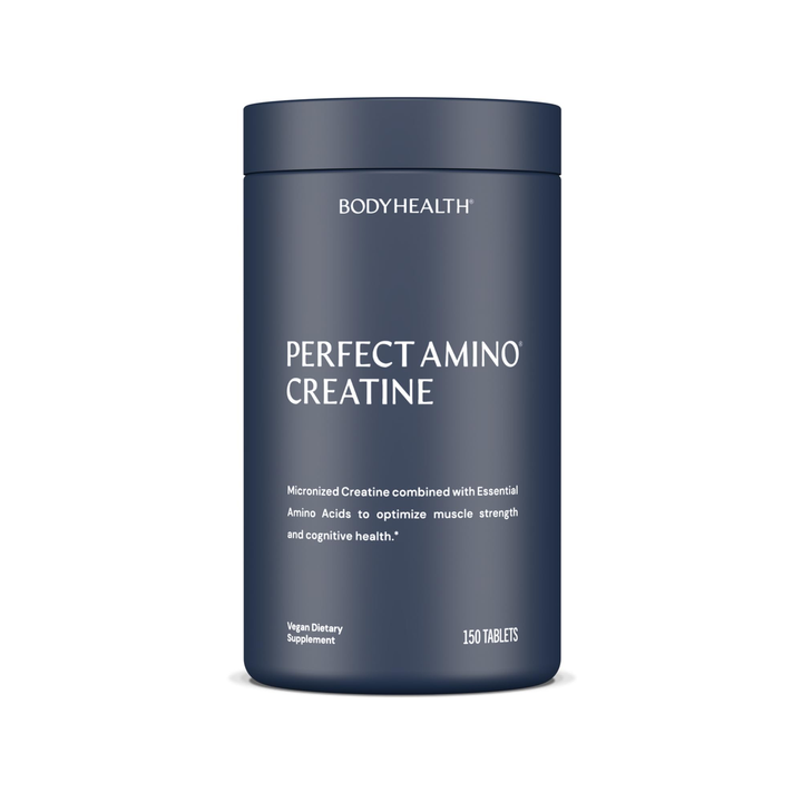 BodyHealth Creatine Monohydrate Tablets - Vegan Pre Workout Supplement with PerfectAmino, BCAAs &amp; EAAs - Keto-Friendly, Muscle Recovery &amp; Energy Support - 5g Creatine Equivalent per Serving