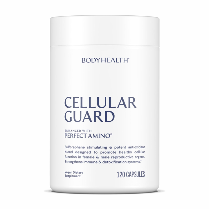 BodyHealth Cellular Guard - 100mg Vitamin C, 80mg Calcium Promotes Cellular Health, Immune Resilience &amp; Detox Pathways - 120 Capsules