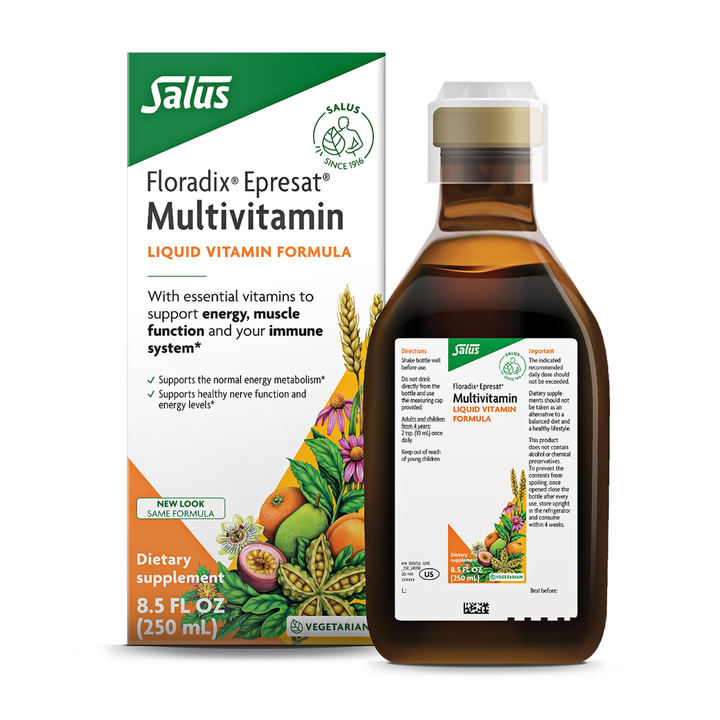 Floradix Epresat Adult Liquid Multivitamin - Vegetarian, Non-GMO - 8.5 fl oz