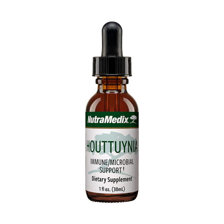 NutraMedix Houttuynia - Gastrointestinal, Immune System &amp; Microbial Support Tincture - Plant-Based Liquid Drops (1 oz / 30 ml)