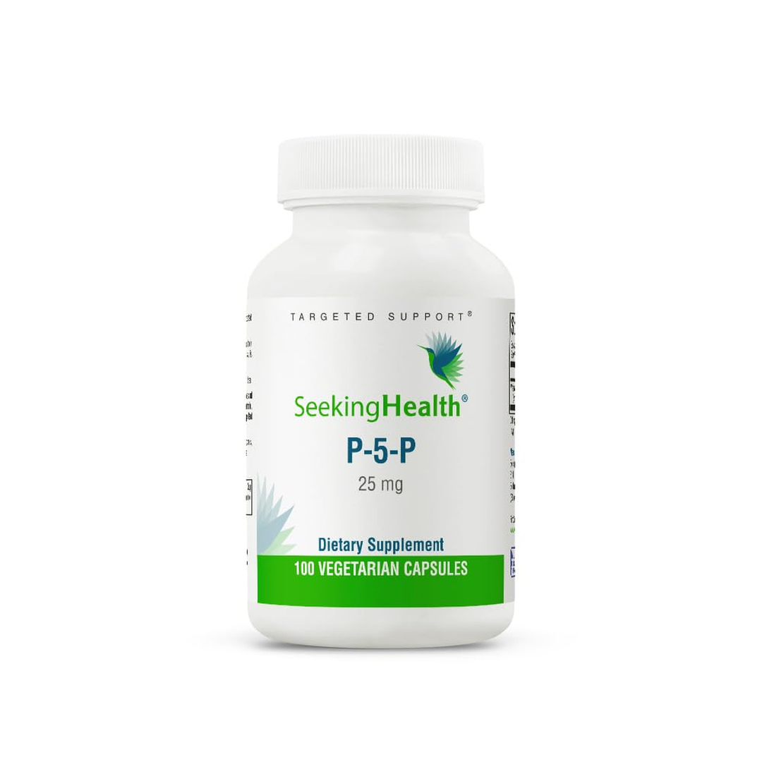 Seeking Health P-5-P (Pyridoxal 5-Phosphate) - Immune Health & Homocysteine Metabolism Support - Support Energy Production with Bioavailable Vitamin B6-25, 100 Capsules