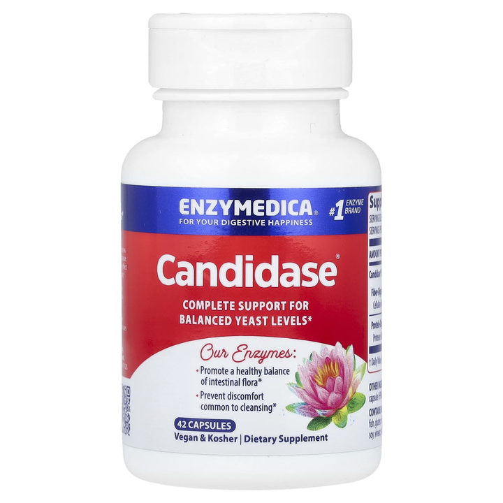 Enzymedica, Candidase, Digestive Enzymes for Gentle Cleansing Support, Gut Health &amp; Digestion, 42 Count