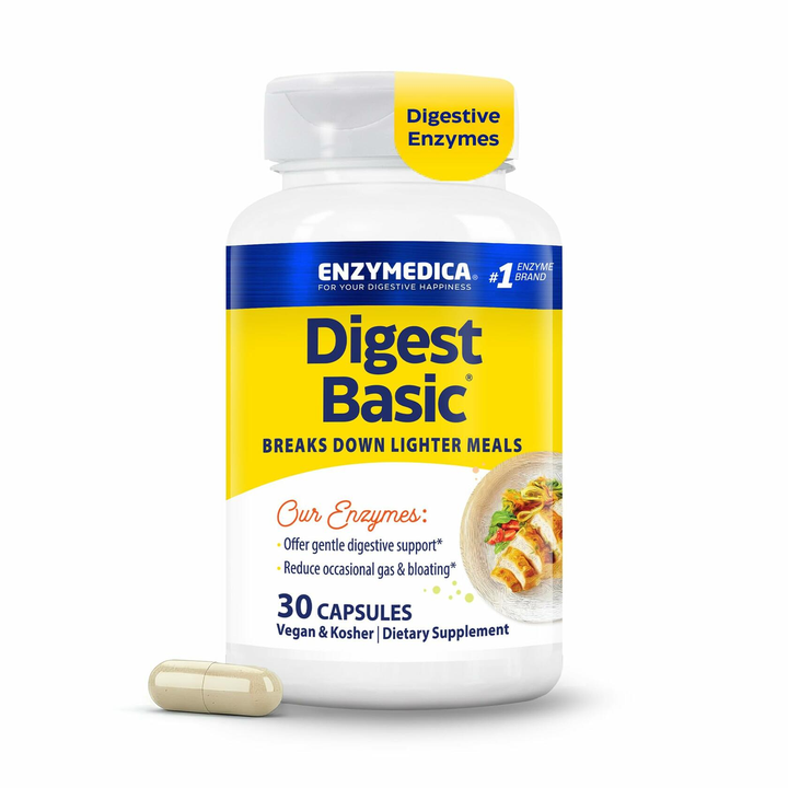 Enzymedica - Digest Basic, Essential Full Spectrum Digestive Enzymes, 30 Count