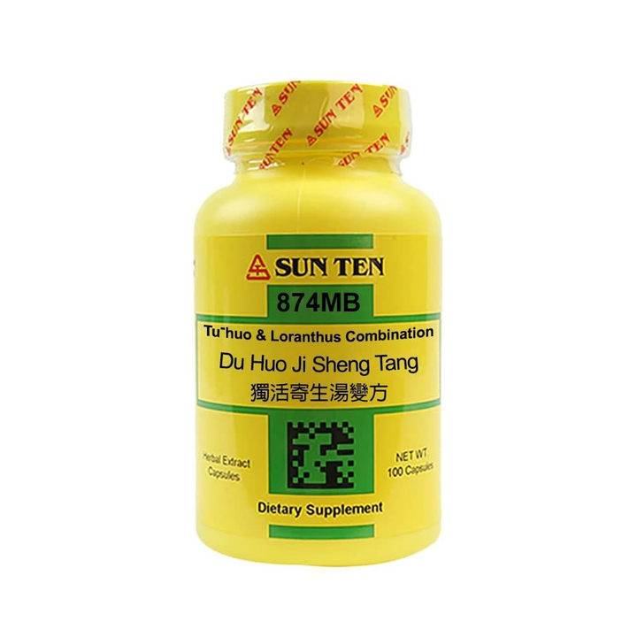 Sun Ten-Du Huo Ji Sheng Tang (Tu-huo &amp; Loranthus-Vaeicum Combination), 100 Capsules/