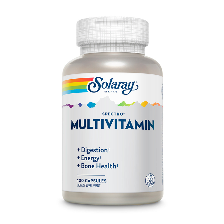 Solaray Spectro Multivitamin with Iron, 100 Capsules