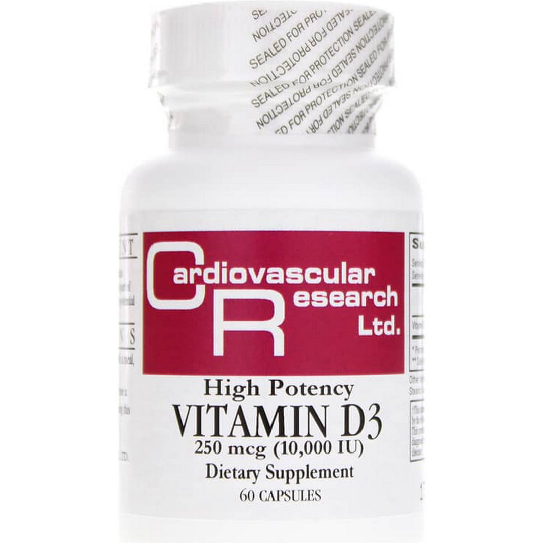 Ecological Formulas - Vitamin D3 10 000IU 60 caps D310 Exp.2.19+ ASD