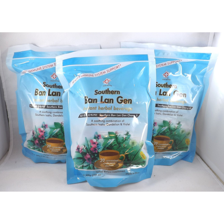 Plum Flower Ban LAN Gen Chong Ji, Instant Herbal Beverage, Tea, Drink, 20 Servings