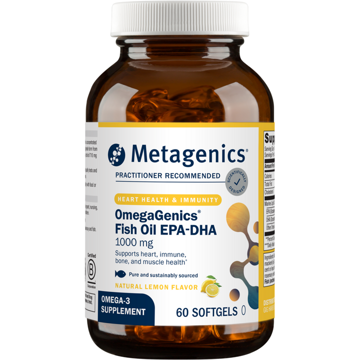 Metagenics OmegaGenics EPA-DHA 1000mg - Daily Omega 3 Fish Oil Supplement to Support Cardiovascular, Musculoskeletal and Immune System Health - 120 Count