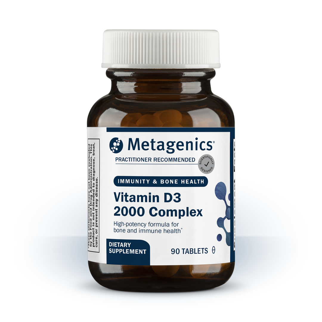Metagenics Vitamin D3 2000 IU Complex - Vitamin D Supplement for Healthy Bone Formation, Cardiovascular Health, and Immune Support - 90 Count