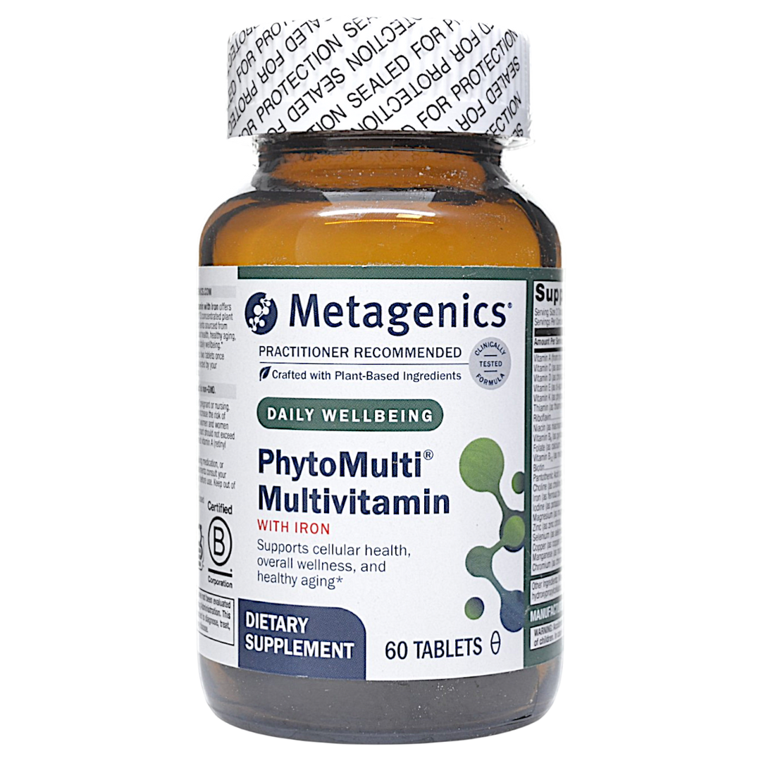 Metagenics PhytoMulti with Iron - Daily Multivitamin Supplement with Phytonutrients, Vitamins and Minerals for Multidimensional Health Support - 60 Tablets, 30 Day Supply