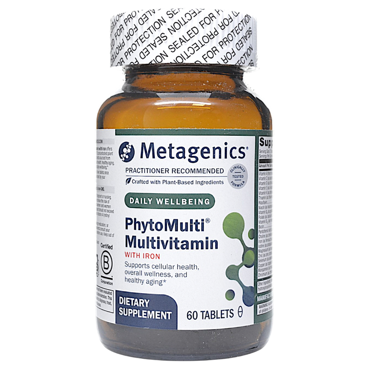 Metagenics PhytoMulti with Iron - Daily Multivitamin Supplement with Phytonutrients, Vitamins and Minerals for Multidimensional Health Support - 60 Tablets, 30 Day Supply