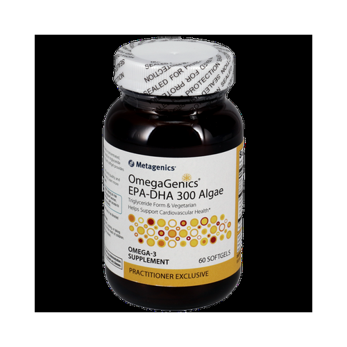 Metagenics OmegaGenics Algae EPA-DHA 300 Dietary Supplement, 60 Count
