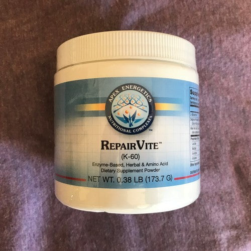 Apex Energetics K-60 REPAIRVITE (173g) Enzyme-Based Herbal &amp; Amino Acid Dietary Supplement Powder by Apex Energetics