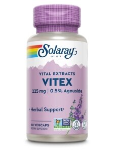 SOLARAY Vitex Berry Extract 225 mg - Chasteberry Supplement for Women - Traditional Hormone Balance Support - Chaste Tree Berry - Vegan, Lab Verified - 60 Servings, 60 VegCaps