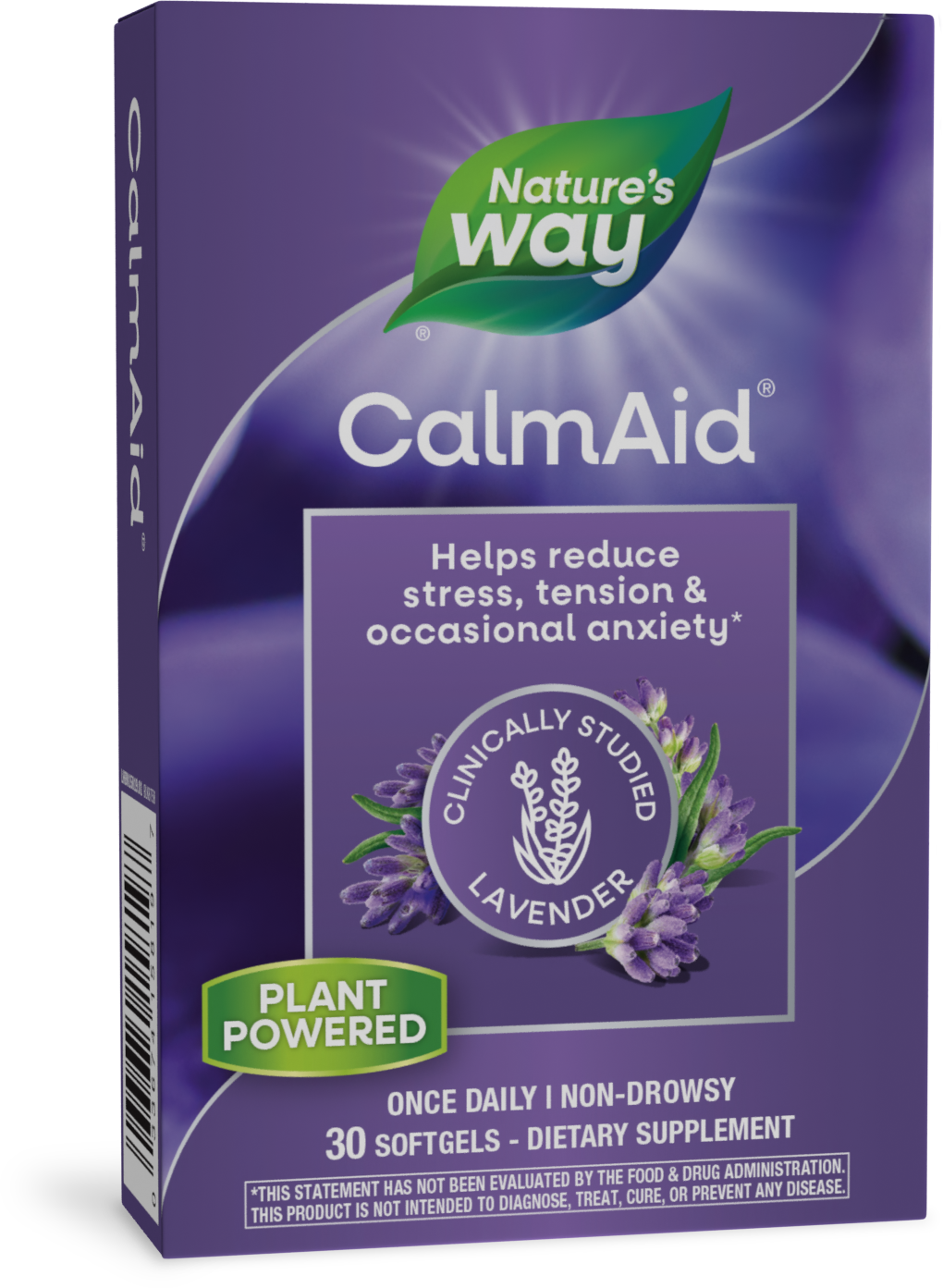 Nature's Way CalmAid, Non-Drowsy, Clinically Studied Lavender Supplement Helps Reduce Tension/Stress*