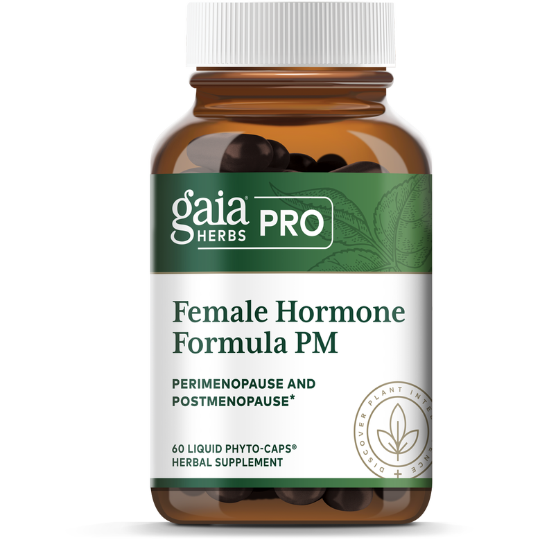 Gaia PRO Female Hormone Formula PM - Menopause Supplement for Women - with Organic Black Cohosh, Mimosa, Passionflower & St. John?s Wort - 60 Vegan Liquid Phyto-Capsules (30 Servings)