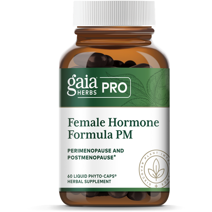 Gaia PRO Female Hormone Formula PM - Menopause Supplement for Women - with Organic Black Cohosh, Mimosa, Passionflower &amp; St. John?s Wort - 60 Vegan Liquid Phyto-Capsules (30 Servings)