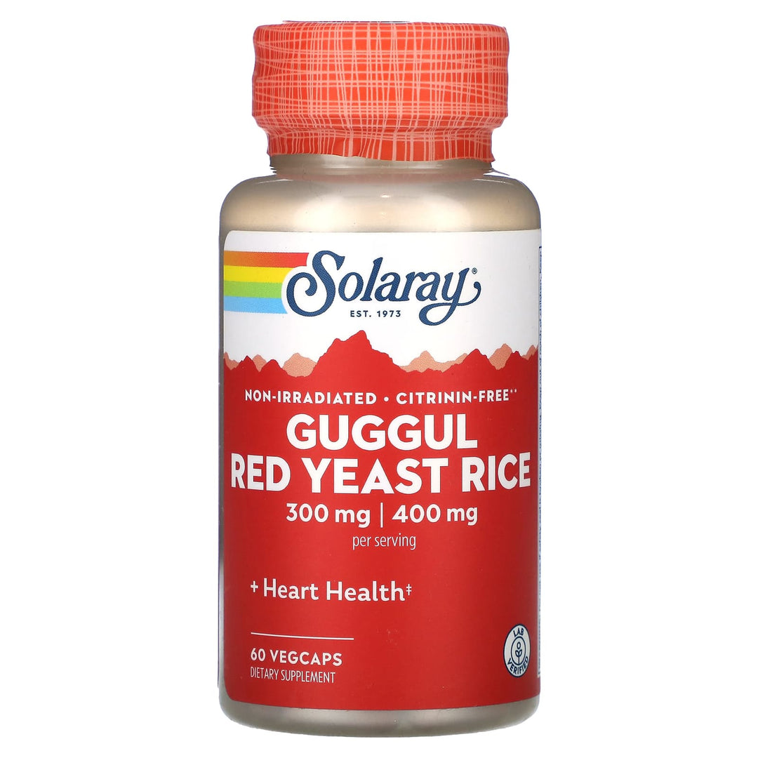 Solaray Guggul and Red Yeast Rice Supplement, 60 Count
