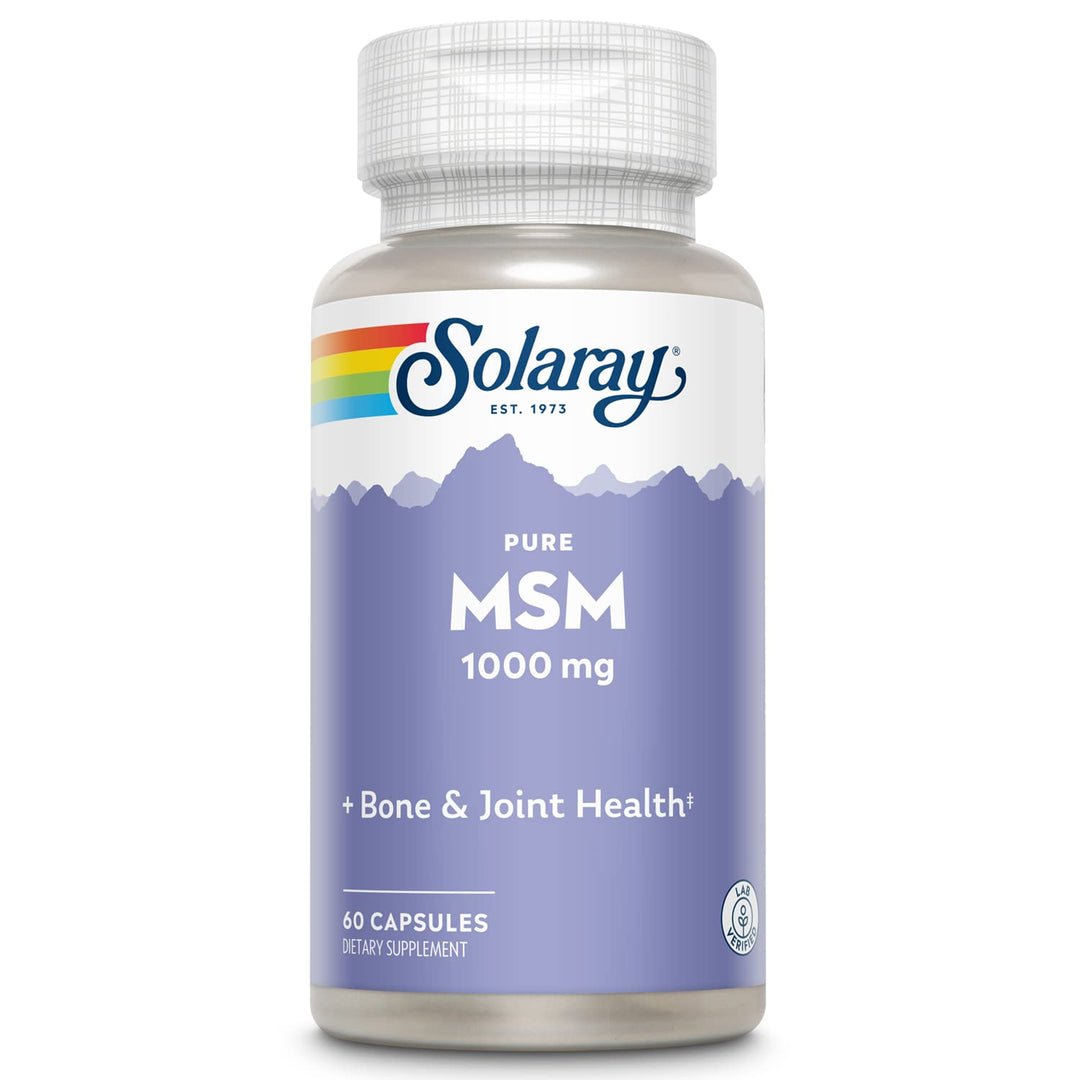 Solaray Pure MSM Capsules, 1000 mg, 60 Count