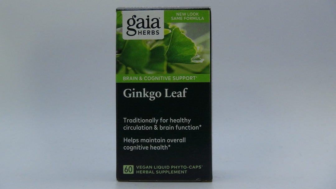 Gaia Herbs Ginkgo Leaf - Traditionally Used to Support Healthy Circulation and Brain Function - Organic, Herbal Supplement - 60 Vegan Liquid Phyto-Capsules (20-Day Supply)
