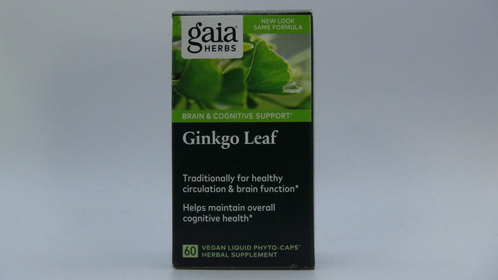Gaia Herbs Ginkgo Leaf - Traditionally Used to Support Healthy Circulation and Brain Function - Organic, Herbal Supplement - 60 Vegan Liquid Phyto-Capsules (20-Day Supply)