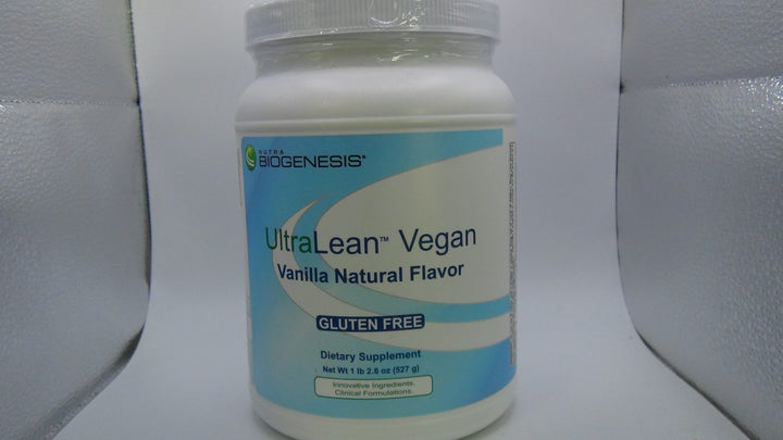 Nutra BioGenesis - UltraLean Vegan Vanilla - Functional Food Shake, Powdered Nutritional Beverage, Plant Based Protein Supplement - 1.2 Lb