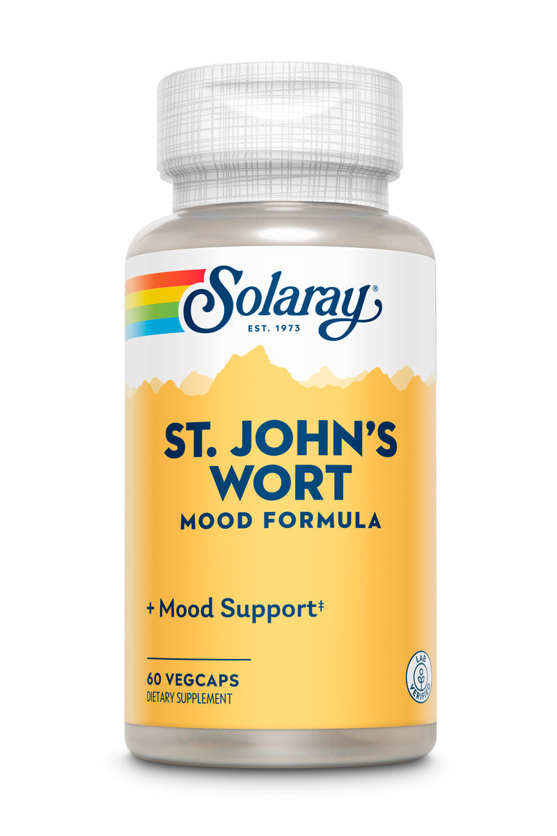 Solaray Guaranteed Potency St. John's Wort Two Daily 450 mg Capsules, 60 Count