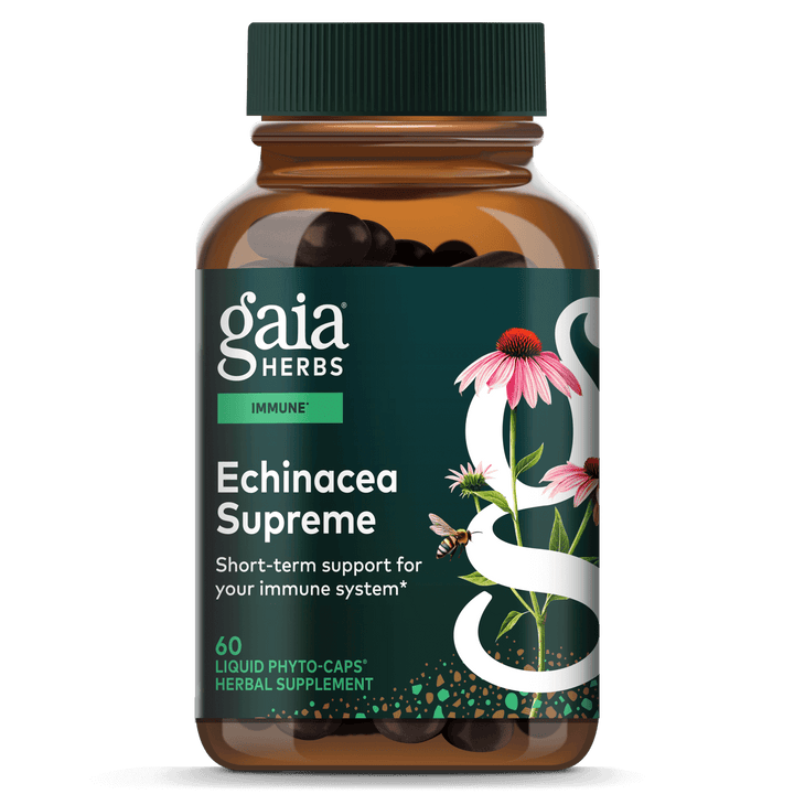 Gaia PRO Echinacea Blend - Immune Support Supplement - with Organic Echinacea Angustifolia &amp; Echinacea Purpurea - 60 Vegan Liquid Phyto-Capsules (30 Servings)