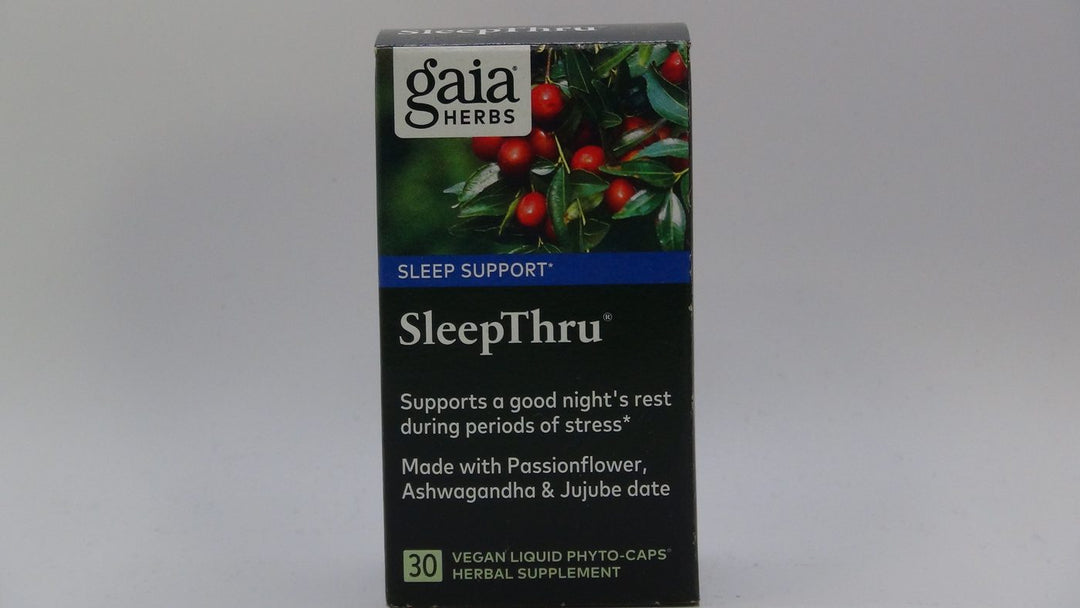 Gaia Herbs SleepThru Sleep Maintenance - Natural Sleep Support Supplement - 120 Vegan Liquid Phyto-Capsules (60-Day Supply)