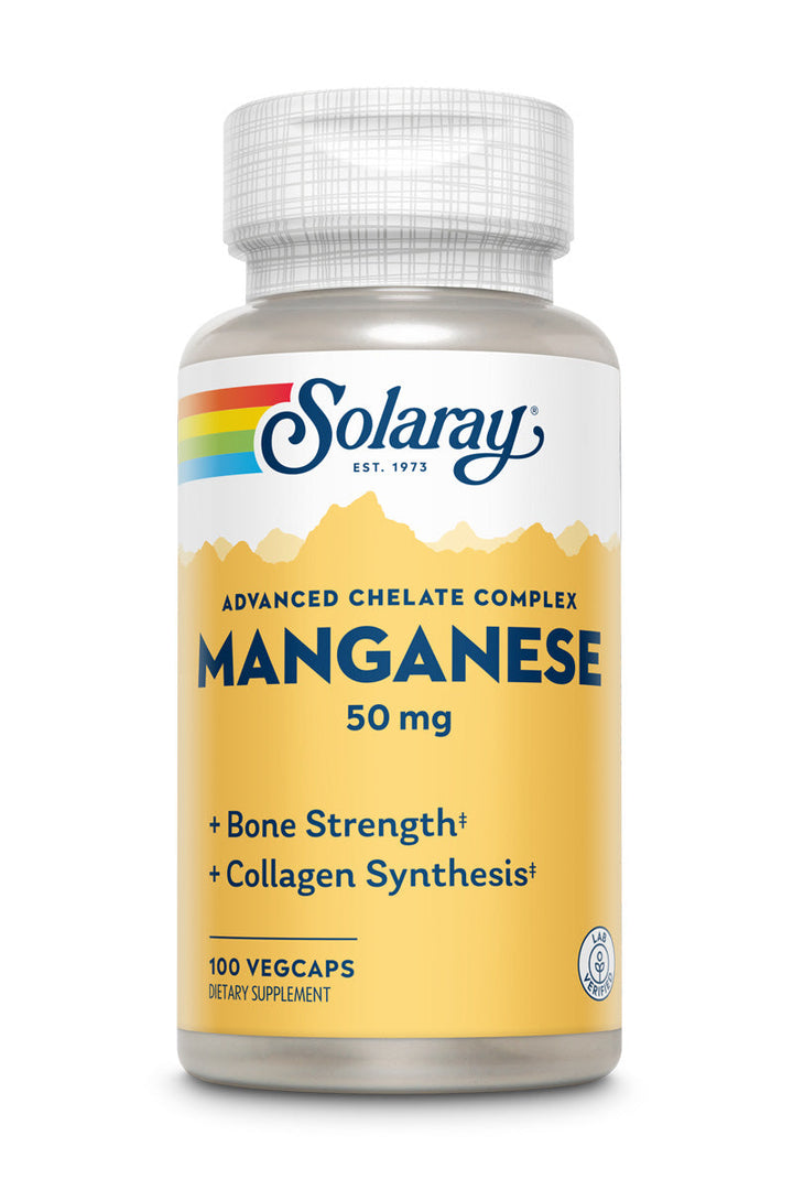 Solaray Manganese Supplement 50 mg- 100 Count