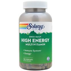 SOLARAY Once Daily High Energy Multivitamin, Immune System and Energy Support, Whole Food and Herb Base Ingredients, Men?s and Women?s Multi Vitamin, 30 Servings, 30 VegCaps